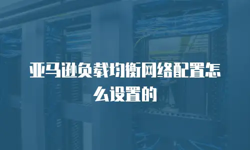 亚马逊负载均衡网络配置怎么设置的