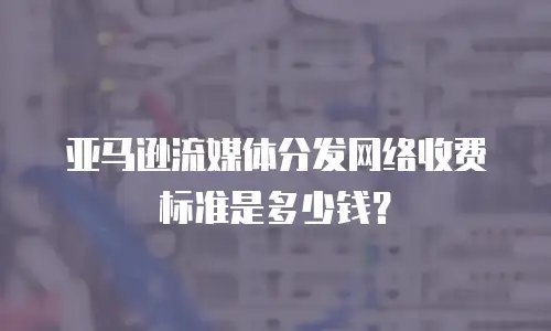 亚马逊流媒体分发网络收费标准是多少钱？