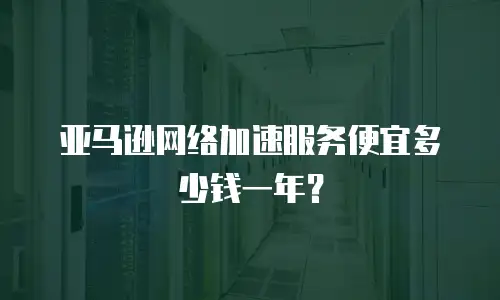 亚马逊网络加速服务便宜多少钱一年？