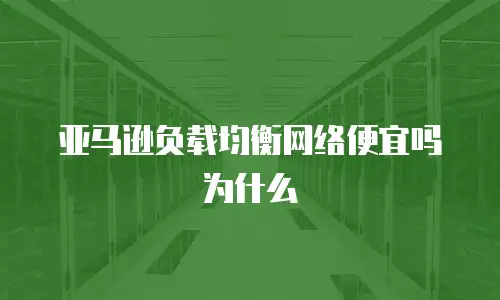 亚马逊负载均衡网络便宜吗为什么