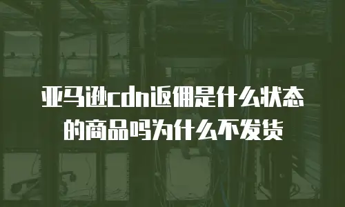 亚马逊cdn返佣是什么状态的商品吗为什么不发货