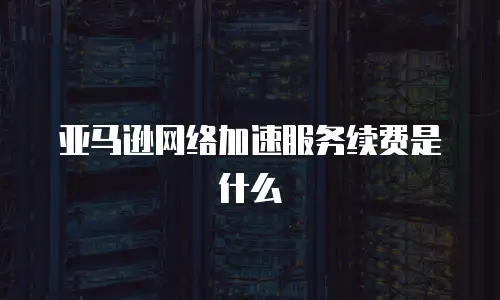 亚马逊网络加速服务续费是什么