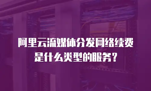 阿里云流媒体分发网络续费是什么类型的服务？