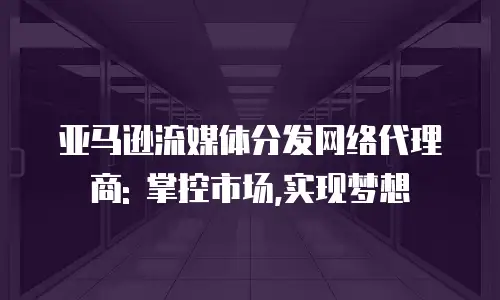 亚马逊流媒体分发网络代理商: 掌控市场,实现梦想