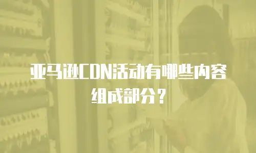 亚马逊CDN活动有哪些内容组成部分？