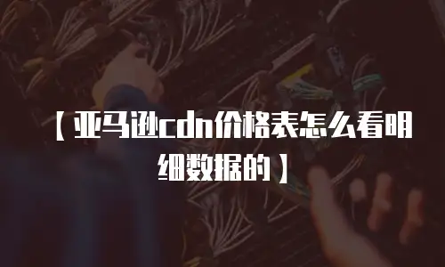 【亚马逊cdn价格表怎么看明细数据的】