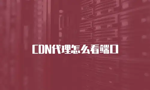 CDN代理怎么看端口