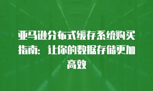 亚马逊分布式缓存系统购买指南：让你的数据存储更加高效