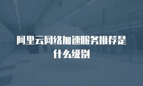 阿里云网络加速服务推荐是什么级别