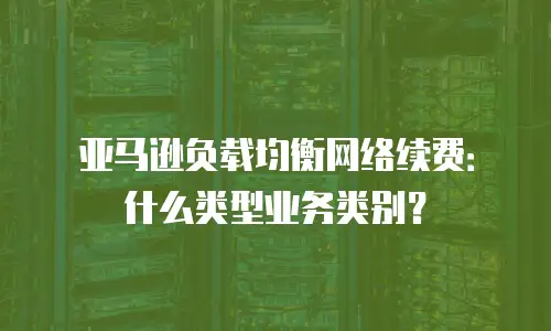 亚马逊负载均衡网络续费：什么类型业务类别？