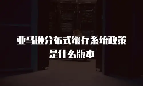亚马逊分布式缓存系统政策是什么版本