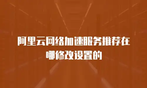 阿里云网络加速服务推荐在哪修改设置的