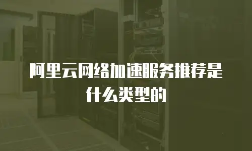 阿里云网络加速服务推荐是什么类型的