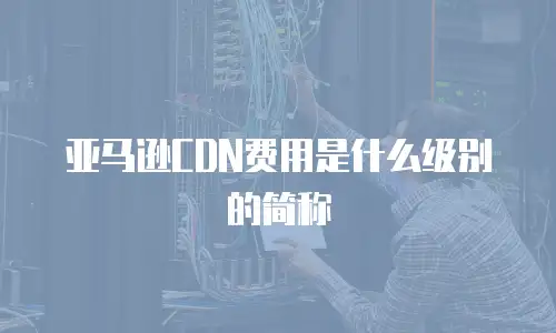 亚马逊CDN费用是什么级别的简称