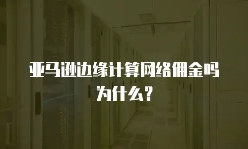 亚马逊边缘计算网络佣金吗为什么？