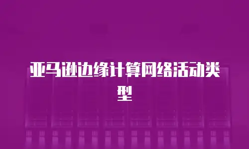 亚马逊边缘计算网络活动类型