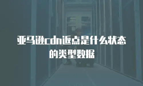 亚马逊cdn返点是什么状态的类型数据