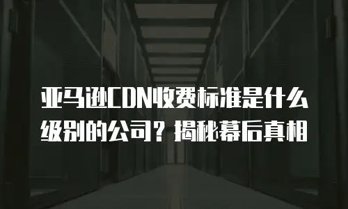 亚马逊CDN收费标准是什么级别的公司？揭秘幕后真相