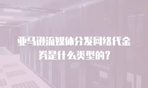 亚马逊流媒体分发网络代金券是什么类型的？