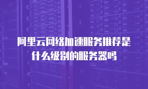 阿里云网络加速服务推荐是什么级别的服务器吗
