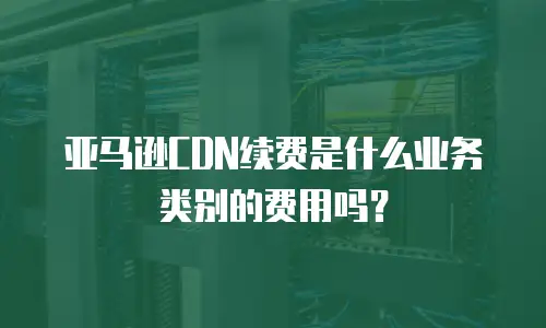 亚马逊CDN续费是什么业务类别的费用吗？