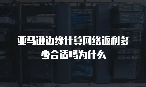 亚马逊边缘计算网络返利多少合适吗为什么