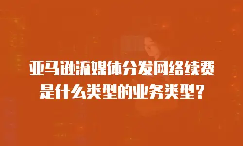 亚马逊流媒体分发网络续费是什么类型的业务类型？