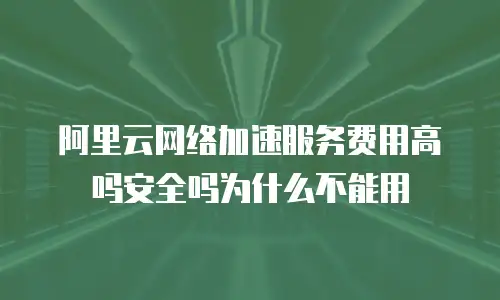 阿里云网络加速服务费用高吗安全吗为什么不能用
