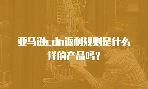 亚马逊cdn返利规则是什么样的产品吗？