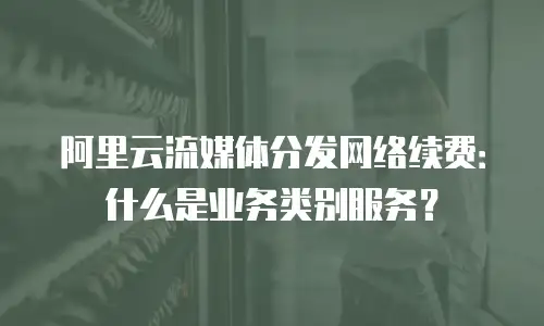 阿里云流媒体分发网络续费：什么是业务类别服务？