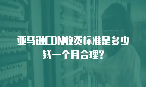 亚马逊CDN收费标准是多少钱一个月合理？