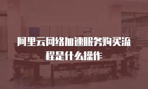 阿里云网络加速服务购买流程是什么操作
