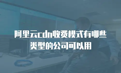 阿里云cdn收费模式有哪些类型的公司可以用