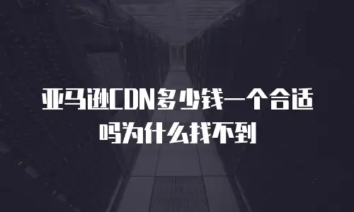 亚马逊CDN多少钱一个合适吗为什么找不到