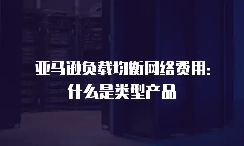 亚马逊负载均衡网络费用：什么是类型产品