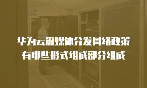 华为云流媒体分发网络政策有哪些形式组成部分组成