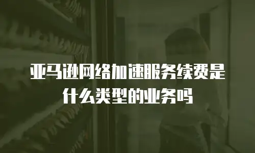 亚马逊网络加速服务续费是什么类型的业务吗