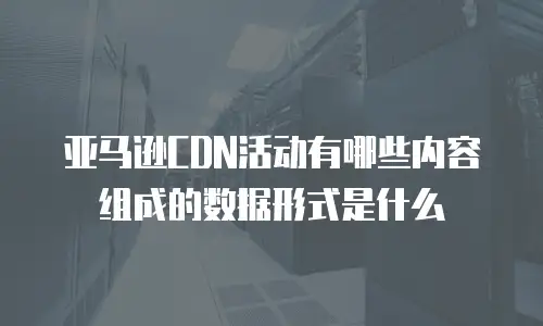 亚马逊CDN活动有哪些内容组成的数据形式是什么