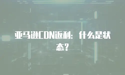 亚马逊CDN返利：什么是状态？