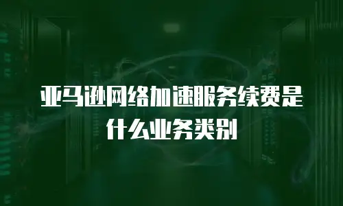 亚马逊网络加速服务续费是什么业务类别