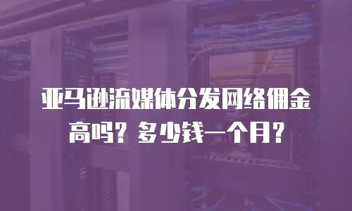 亚马逊流媒体分发网络佣金高吗？多少钱一个月？
