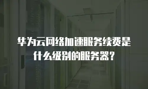 华为云网络加速服务续费是什么级别的服务器？