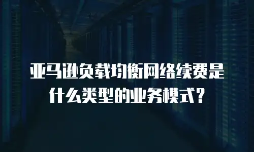 亚马逊负载均衡网络续费是什么类型的业务模式？