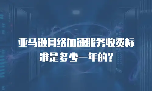 亚马逊网络加速服务收费标准是多少一年的？