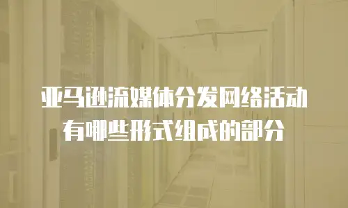 亚马逊流媒体分发网络活动有哪些形式组成的部分