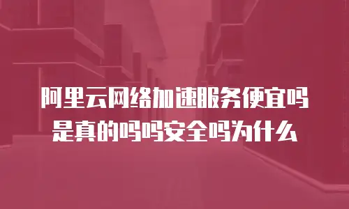 阿里云网络加速服务便宜吗是真的吗吗安全吗为什么