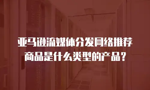 亚马逊流媒体分发网络推荐商品是什么类型的产品？