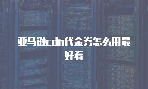 亚马逊cdn代金券怎么用最好看