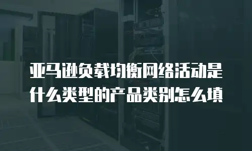 亚马逊负载均衡网络活动是什么类型的产品类别怎么填