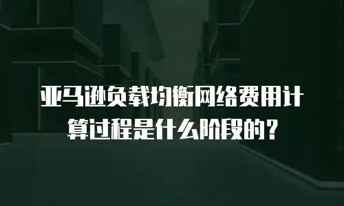 亚马逊负载均衡网络费用计算过程是什么阶段的？